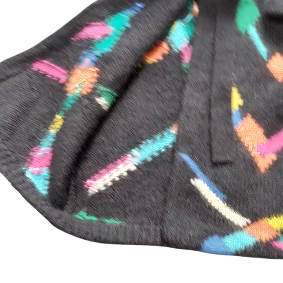 Cervelle Vintage Black and Multicolored Abstract Shapes Sweaters Oversized - Picture 5 of 16
